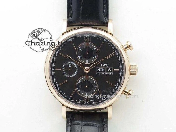 MIROTIME 0201 Da Vinci IW356601 SS TW 1:1 Best Edition Blue Dial On Black Leather Strap A Durable 7239